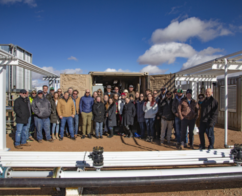 Attendees at the commissioning of the McCauley Helium Processing Facility